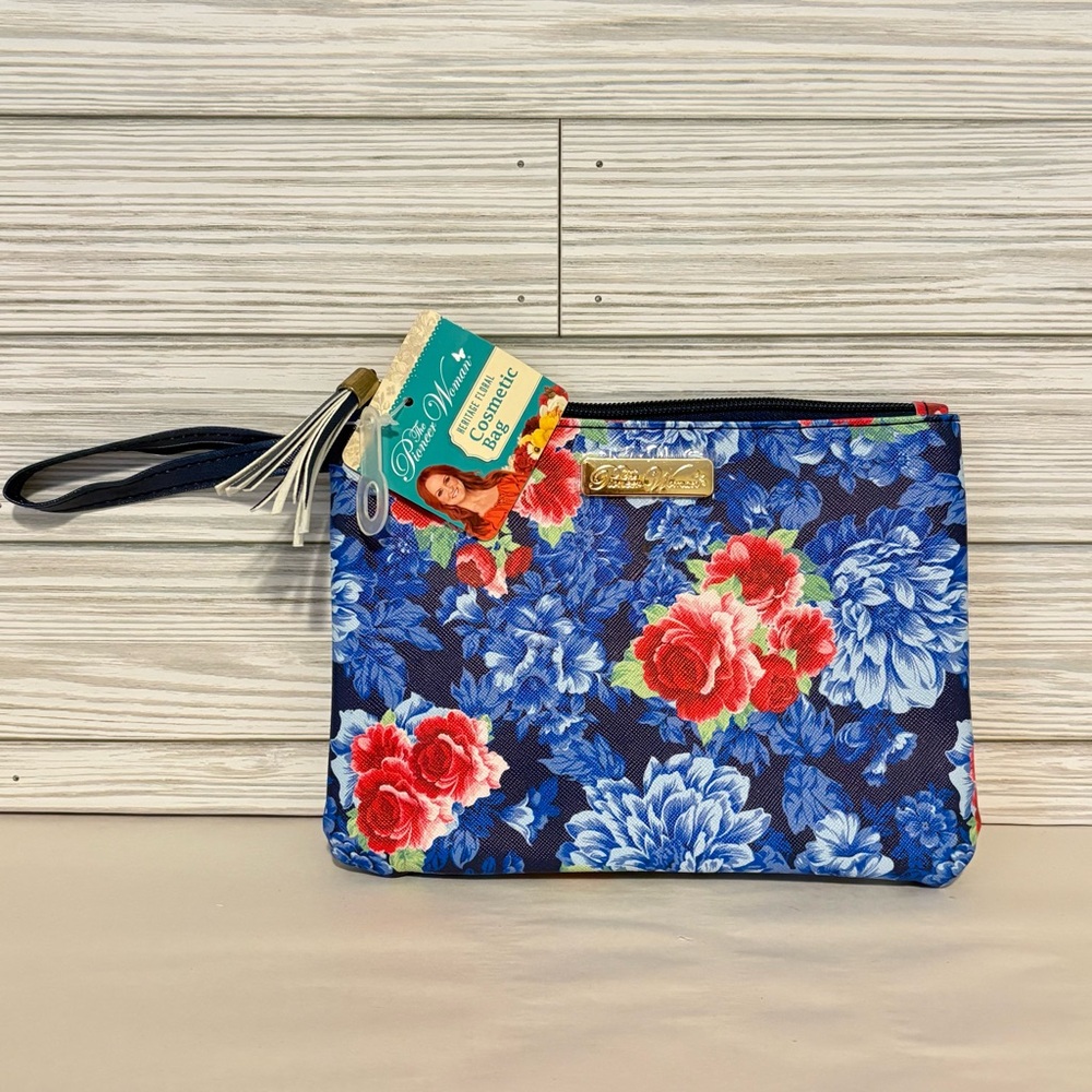 The Pioneer Woman Heritage Floral Cosmetic Makeup Bag Pouch Zippered New